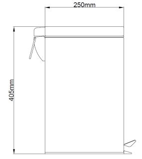 Мусорное ведро AZARIO RINA AZ-301-12L